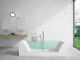 Bathtub Freestanding Solid Surface Bathtub Modern Soaking Tub Potenza 79