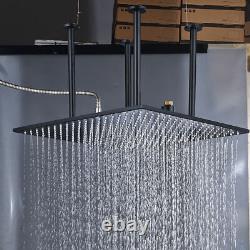 Bathtub Shower Faucet System Set LED Shower Head Combo Tub Spout Mixer Valve