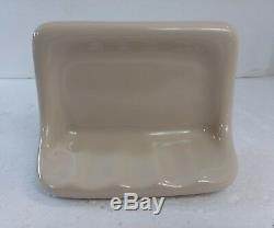 Beige Almond Ceramic Shower Tub Soap Dish Tray Color 146 Cream Gloss Retro Bath 