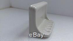 Beige Ceramic Soap Dish Tray Biscuit Linen Classic Color 346 Shower Tub Vintage