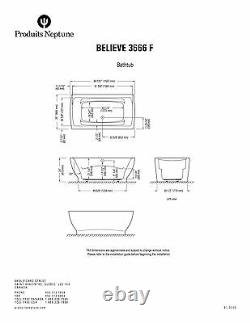 Believe Freestanding Bathtub by Neptune 36 x 66