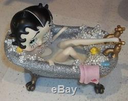 Betty Boop In Tub Bath Figure Figurine Ornament silver glitter new boxed