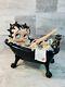 Betty Boop In Black Bath Tub Figurine Very Rare Hand Painted Excellent Shape