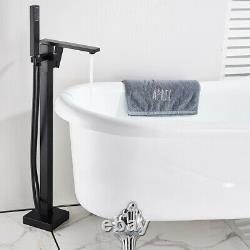 Black Bath Tub Mixer Taps With Hand Shower Bathroom Freestanding Bath Taps Set