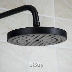 Black Oil Rubbed Bronze Bathroom Rainfall Shower Faucet Set Tub Faucet Mixer Tap