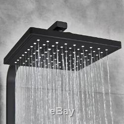 Black Shower Faucet Rainfall Hand Shower Tub Filler Mixer Tap Bathroom Bathtub