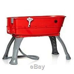 Booster Bath Elevated Pet Bathing Dog Medium RED Puppy Grooming Tub