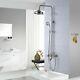 Brushed Nickel Shower Faucet Set Bathtub Filler Mixer Tap With Hand Shower Spray