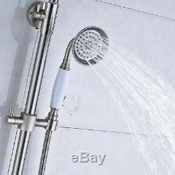 Brushed Nickel Shower Faucet Set Bathtub Filler Mixer Tap with Hand Shower Spray