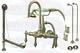 Brushed Satin Nickel Clawfoot Tub Faucet Kit With Drain Supplies & Floor Stops