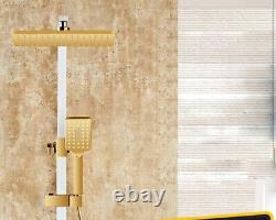 Brushed gold Bath Set Temperature Digital Shower Faucet Set Tub Mixer Tap+Hand