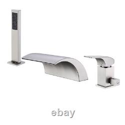 CASAINC Single-Handle Tub-Mount Roman Tub Faucet with Hand Shower 2.5GPM