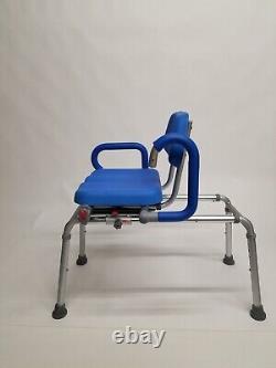 Carousel Sliding Transfer Shower Tub Bath Bench Chair Swivel Seat pad left acc