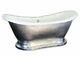 Carver Tubs Maximus 69 Freestanding Soaking Tub + Chrome Silver -chrome Drain