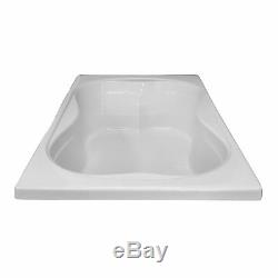 Carver Tubs TMS7248 72 Soaking Drop In Bathtub White Acrylic Two Person