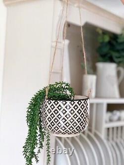 Ceramic Hanging Flower Plant Pot Planter Modern Indoor Outdoor Houseplant Pot