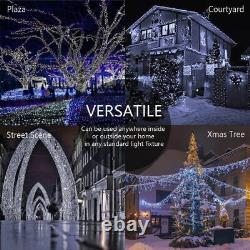 Christmas 480/720/960/1200 Led Icicle Snowing Xmas Chaser Lights Outdoor In Tub