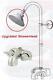 Chrome Add-a-shower Clawfoot Tub Diverter Faucet Kit Withp10c Chrome Showerhead