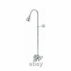Chrome Bathroom Add-A-Shower Clawfoot Tub Diverter Faucet Kit
