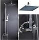 Chrome Brass Wall Mounted 8 Bathroom Rain Shower Bath Tub Mixer Tap Faucet Set