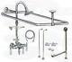 Chrome Clawfoot Tub Faucet Add-a-shower Kit Withdrain-supplies & Stops #11629