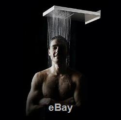 Chrome Shower Faucet Set Bathroom Rain Bath Mixer Tub Taps With Hand Sprayer3254