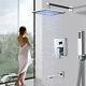 Chrome Shower Faucet System 8 Inch Led Rainfall Shower Tub Mixer Hand Shower Tap