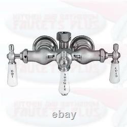 Chrome Stub Pattern Clawfoot Tub Add-A-Shower Faucet 11512-1377