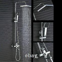 Chrome Wall Mount 8Bathroom Shower Faucet Tub Faucet Hand Shower Set Mixer Tap