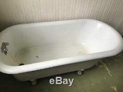 Clawfoot antique vintage cast iron porcelain bath tub bathtub