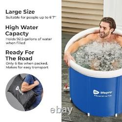 Cold Plunge Tub Portable Ice Bath Tub for Athletes and Adults, Large 92 Blue