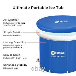 Cold Plunge Tub Portable Ice Bath Tub for Athletes and Adults, Large 92 Blue