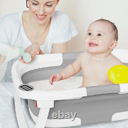 Collapsible Baby Bathtub for Infants to Toddler, Portable Travel Baby Bath Tub w