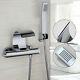 Contemporary Waterfall Bath Tub Faucet Wall Mount Chrome Finish With Hand Shower