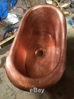 Copper sink Handmade Basin Antique copper Exterior-Hammered internal
