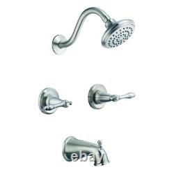 DESIGN HOUSE Oakmont 2-Handle 1-Spray Tub and Shower Faucet in Satin Nickel