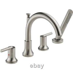 Delta Trinsic Hand Shower Kit 2-Handle Roman Tub Faucet (Valve Not Included)