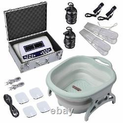 Dual User Ionic Detox Foot Bath Machine Tub Kit with Arrays Infrared Belts Home