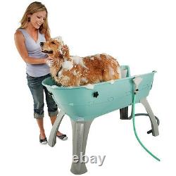 EX LG Elevated Pet Tub Bath Groom Station Wash Dog Indoor Outdoor Boost Shampoo