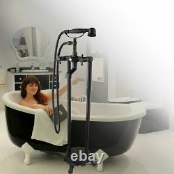 Floor Free Standing Bathtub Roman Tub Faucet Hand Shower Orb