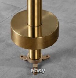 Floor Mount Bath Tub Faucet Freestanding Tub Filler Polished Gold Finish