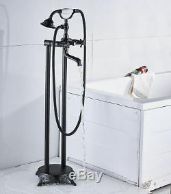 Floor Mounted Bath Tub Faucet Handshower Tub Filler Free Standing Sink Mixer Tap