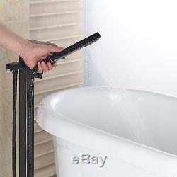 Floor Mounted Free Standing Bathtub Faucet With Hand Shower Tub Filler Mixer Tap