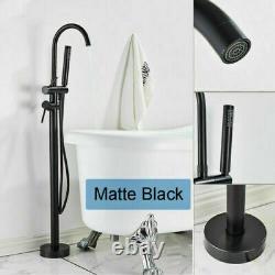 Floor Mounted Freestanding Bathtub Tap Shower Stain Faucet Tub Filler Mixer bath