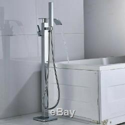 Floor Mounted Single Lever Bath Faucet Freestanding Shower Mixer Tub Filler Tap