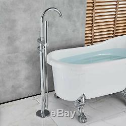 Floor Standing Bathtub Tap Shower Tub Filler Mixer Bath Hand Shower Chrome Tap