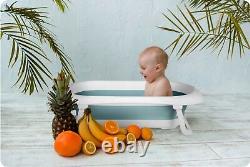 Foldable Baby Bath Collapsible BathtubPortable Non-Slip Legs Max 99lb Kid Toddle