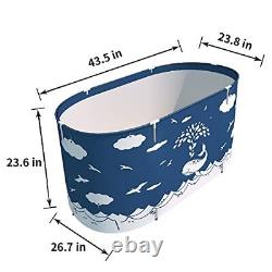 Foldable Bathtub Portable Soaking Bath Tub, Eco-Friendly Bathing Large Whale