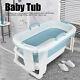 Folding Bathtub Portable Bath Tub For Adult Child Warm Spa Sauna Soaking Barrel