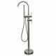 Free Standing Bath Tub Round Stainless Steel 304 Mixer Spout Hand Held Outdoor